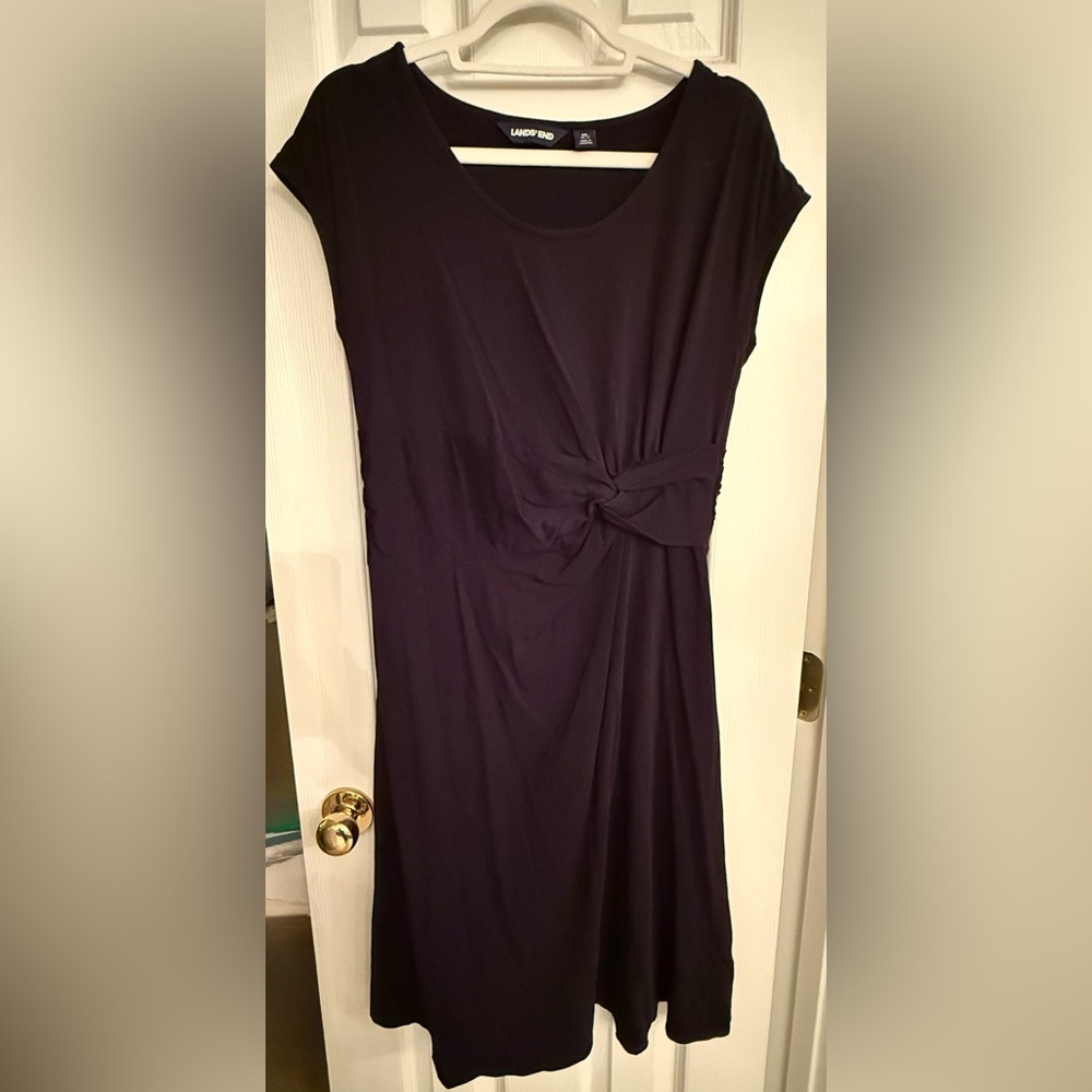 Lands’ End Black Knit Dress